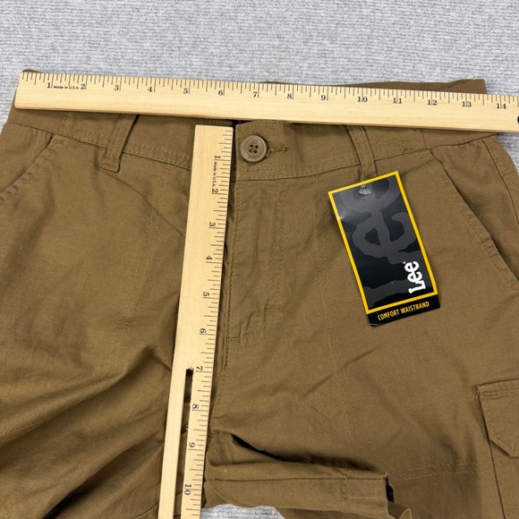 Lee Womens Brown Comfort Waistband Cargo Shorts Size 4 Stretch New - Picture 10 of 15